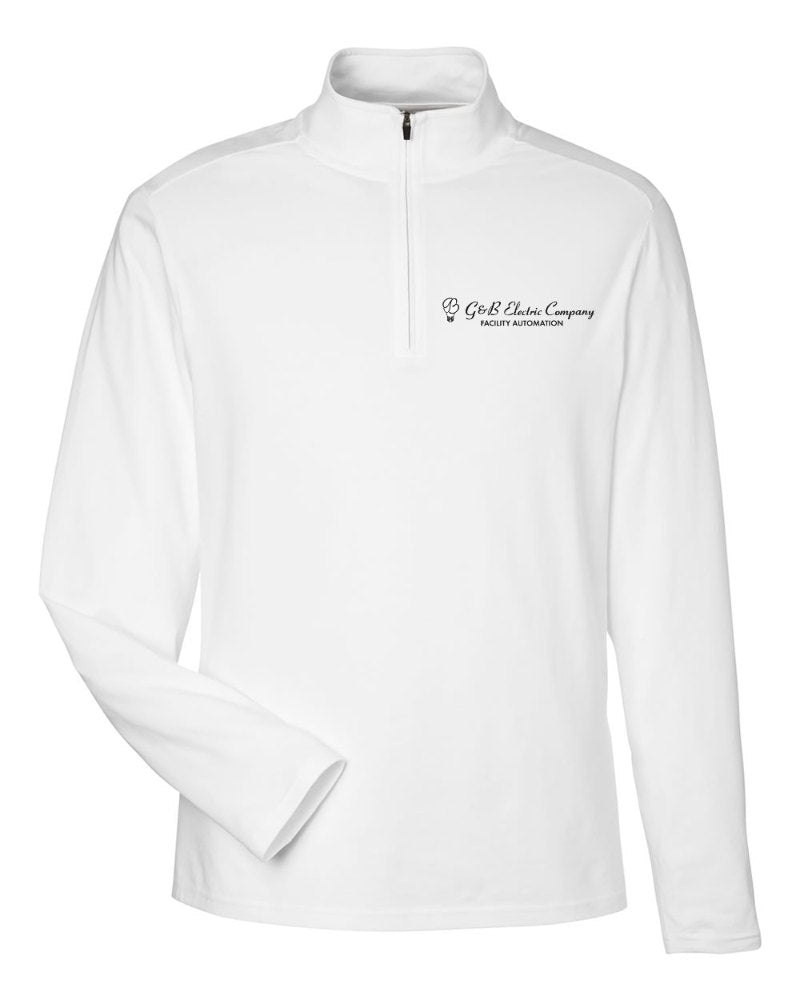 G & B Electric Stretch Quarter-Zip in White (sample mockup)