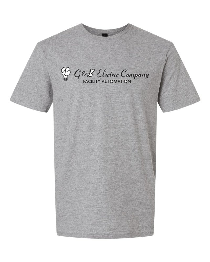 G & B Electric Softstyle Tee in Sport Grey (sample mockup)