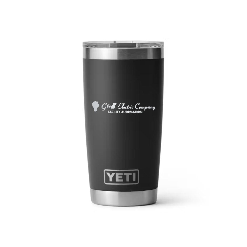 G & B Electric YETI 20 oz Rambler in Black (sample mockup)