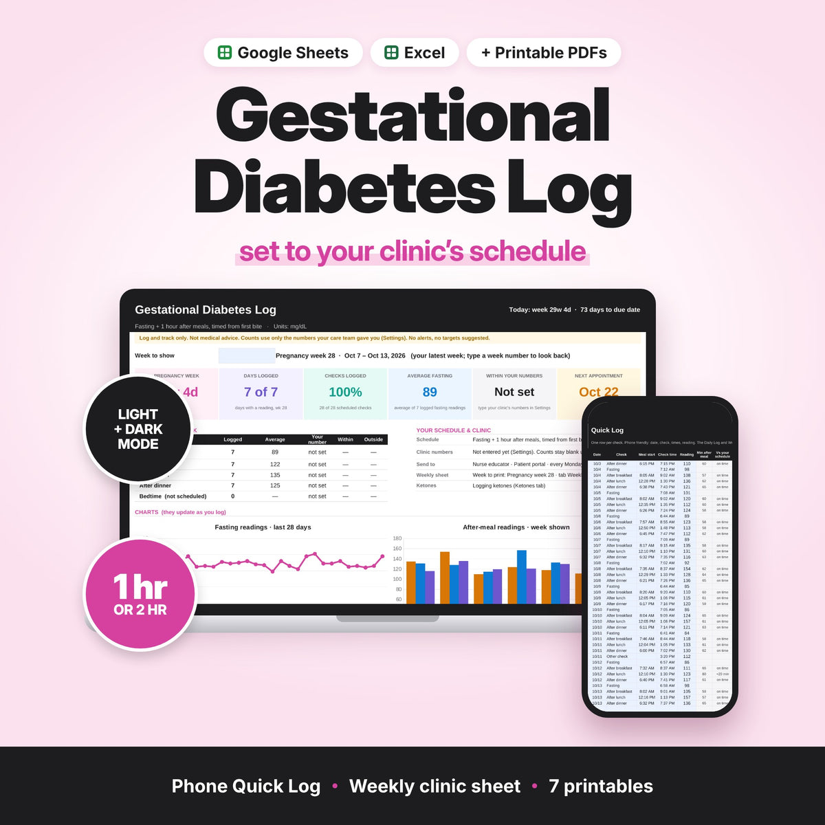 Gestational Diabetes Log (Digital Download) — photo 1