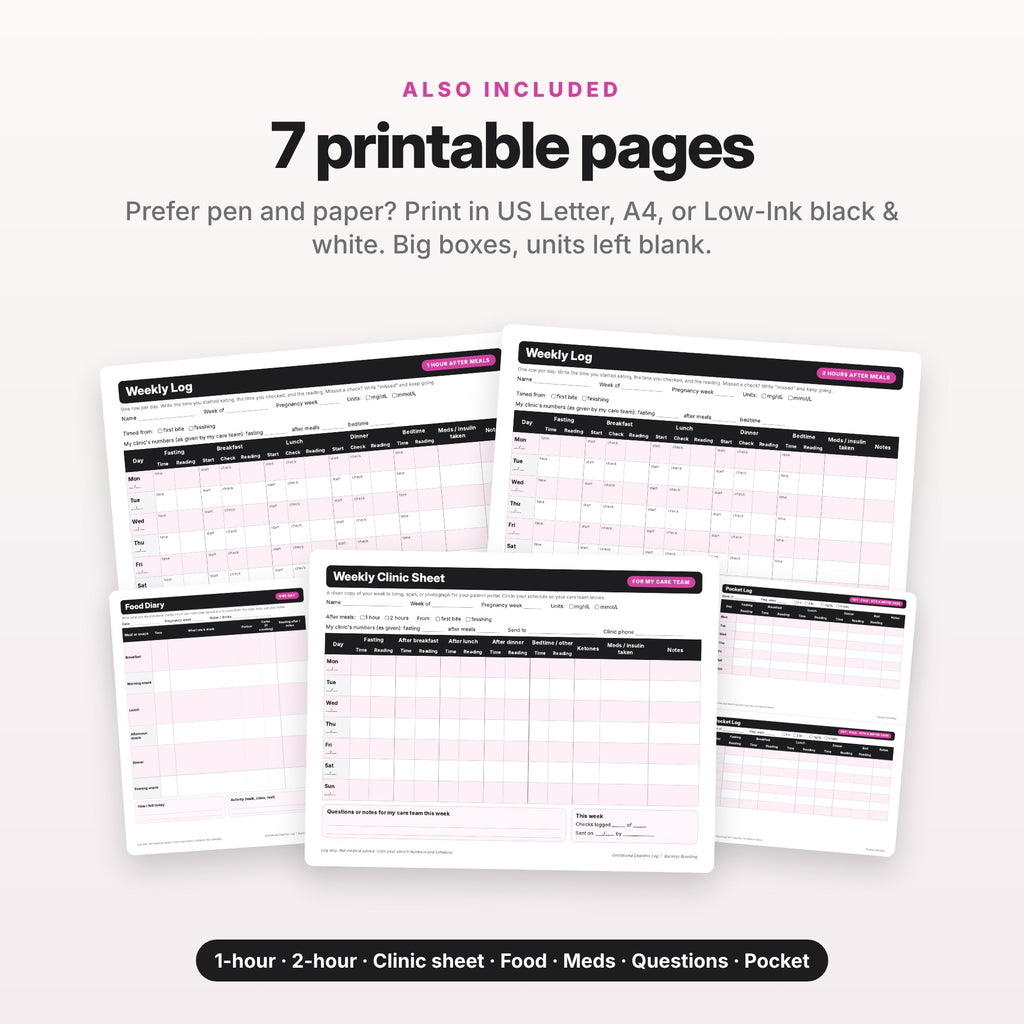 Gestational Diabetes Log (Digital Download) — photo 8