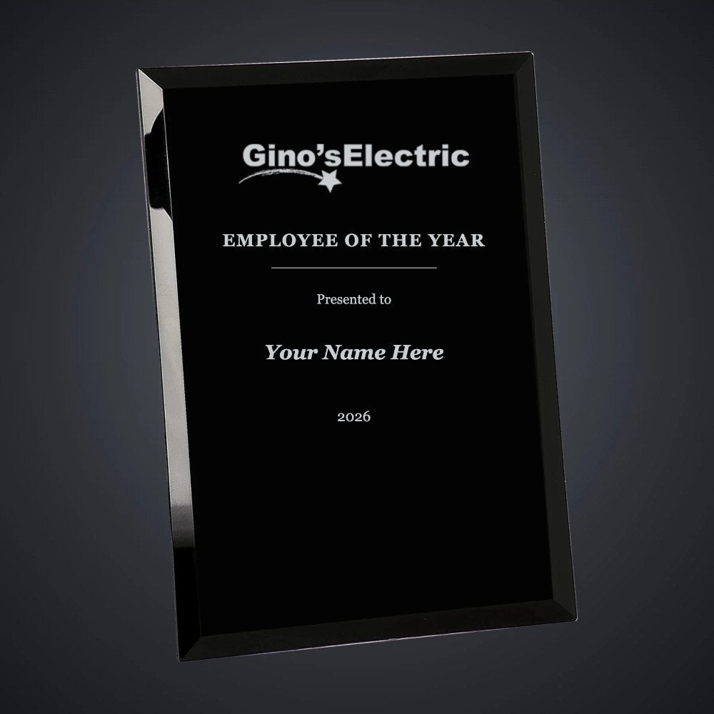 Gino's Electric Employee of the Year Plaque (sample mockup)