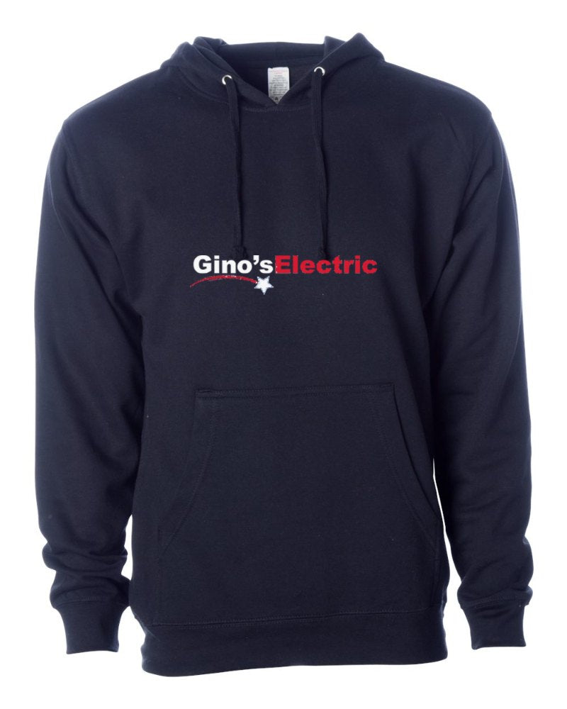 Gino's Electric Independent Trading Hoodie in Classic Navy (sample mockup)