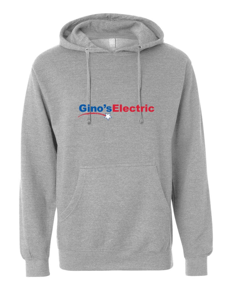 Gino's Electric Independent Trading Hoodie in Grey Heather (sample mockup)
