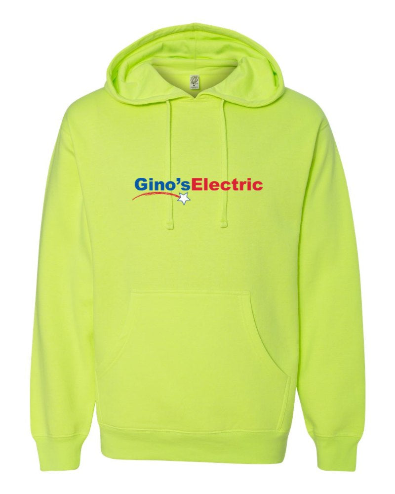 Gino's Electric Independent Trading Hoodie in Safety Yellow (sample mockup)