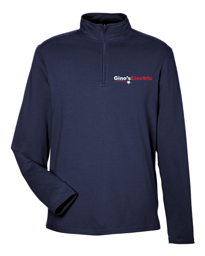 Gino's Electric Stretch Quarter-Zip in Navy (sample mockup)