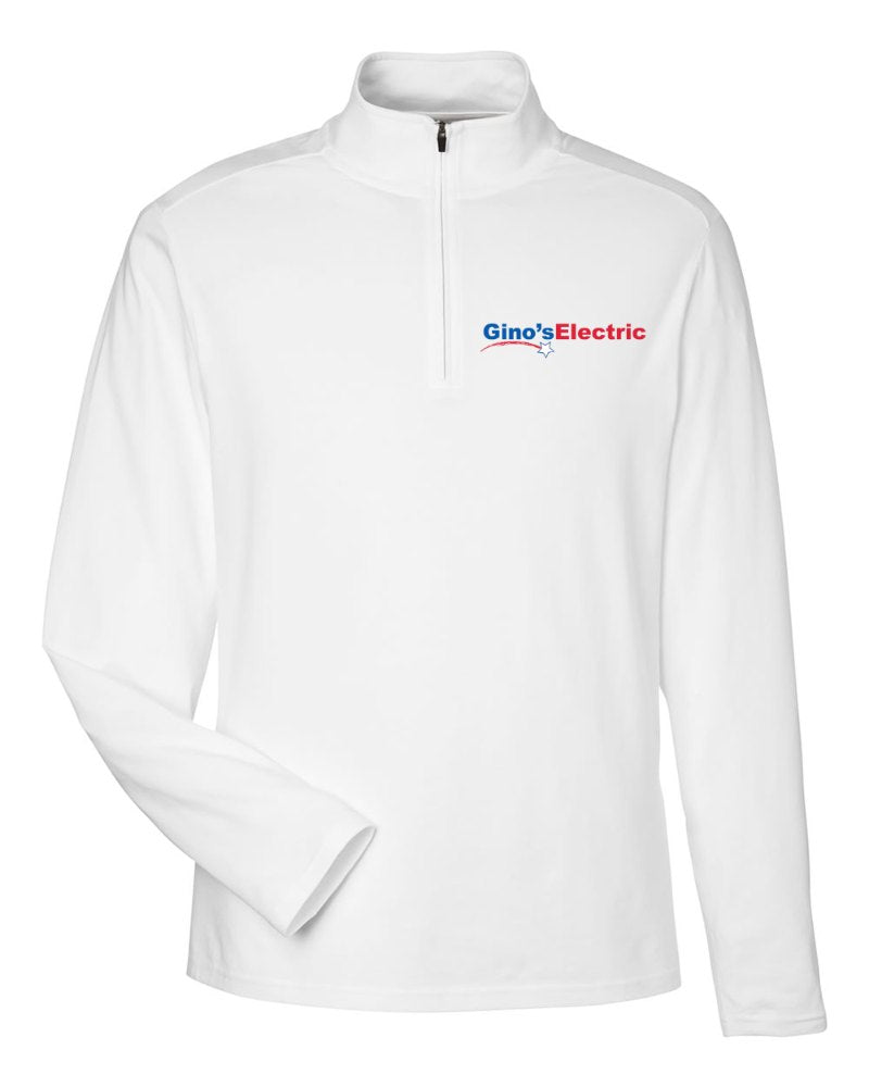Gino's Electric Stretch Quarter-Zip in White (sample mockup)