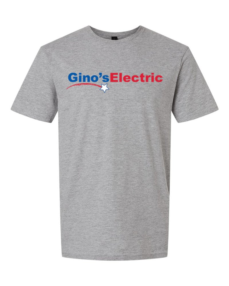 Gino's Electric Softstyle Tee in Sport Grey (sample mockup)