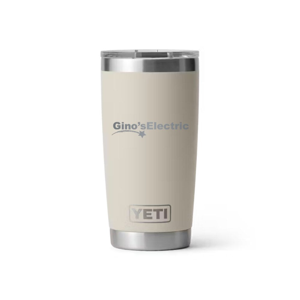 Gino's Electric YETI 20 oz Rambler in Cape Taupe (sample mockup)