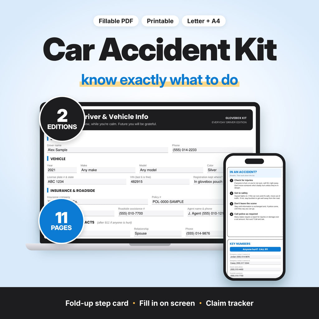 Glovebox Emergency & Accident Kit (Digital Download) — photo 1