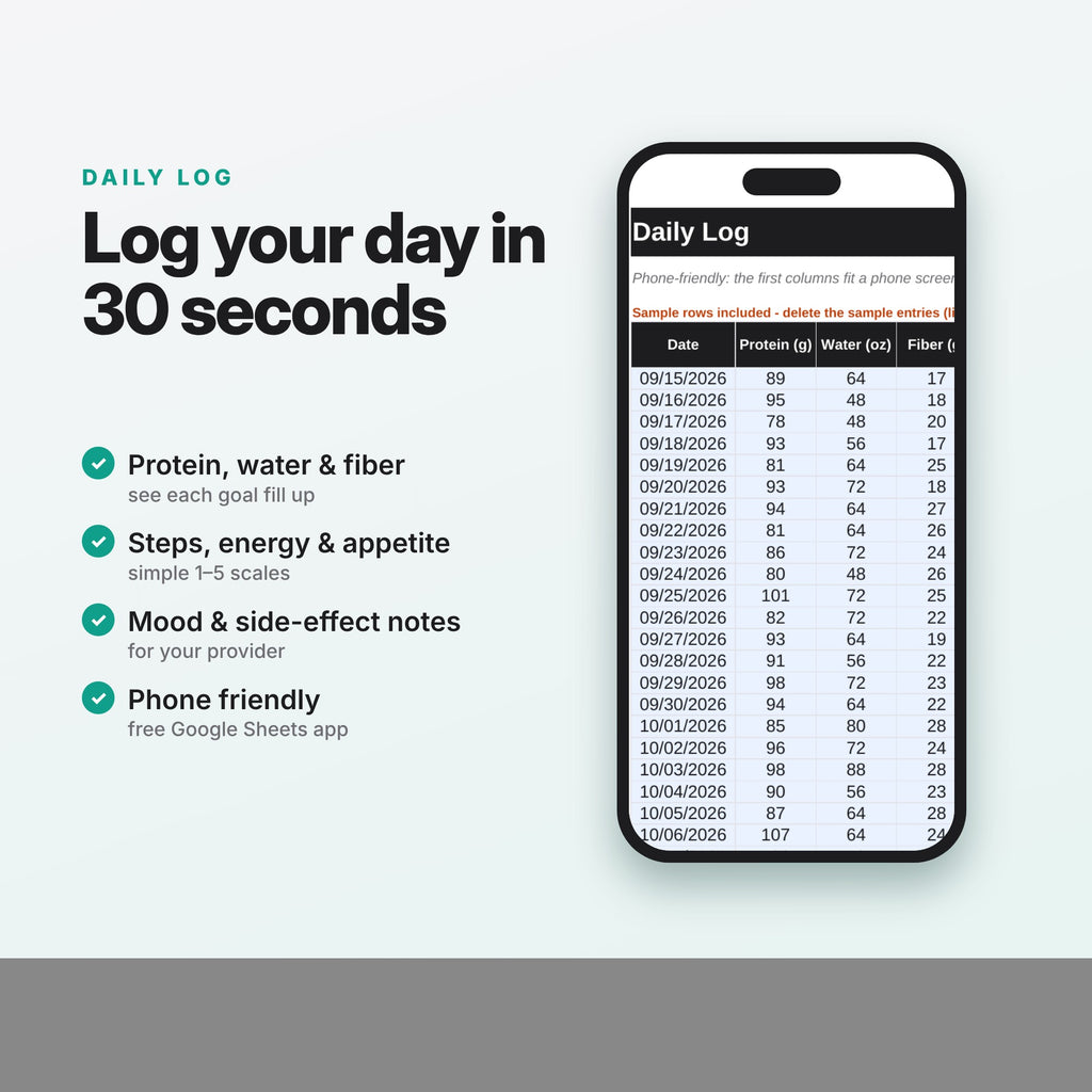 GLP-1 Journey Tracker (Digital Download) — photo 6