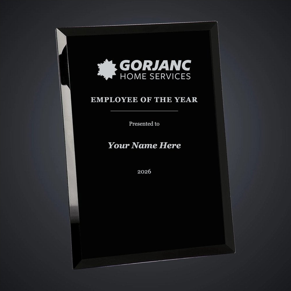 Gorjanc Employee of the Year Plaque (sample mockup)