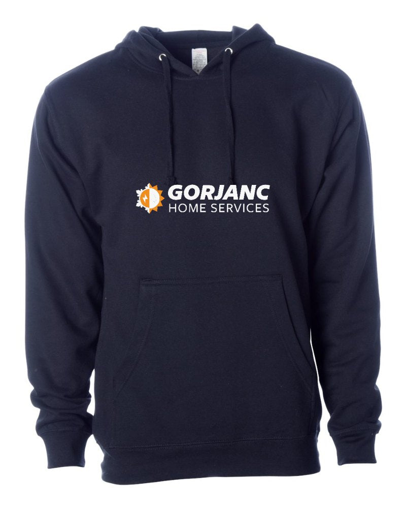 Gorjanc Independent Trading Hoodie in Classic Navy (sample mockup)