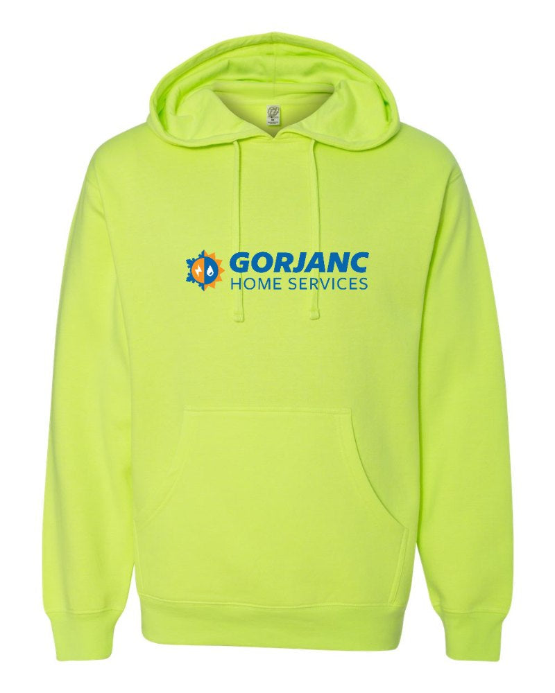 Gorjanc Independent Trading Hoodie in Safety Yellow (sample mockup)