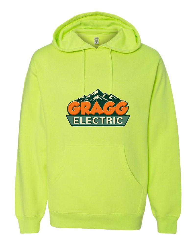 Gragg Electrical Independent Trading Hoodie in Safety Yellow (sample mockup)