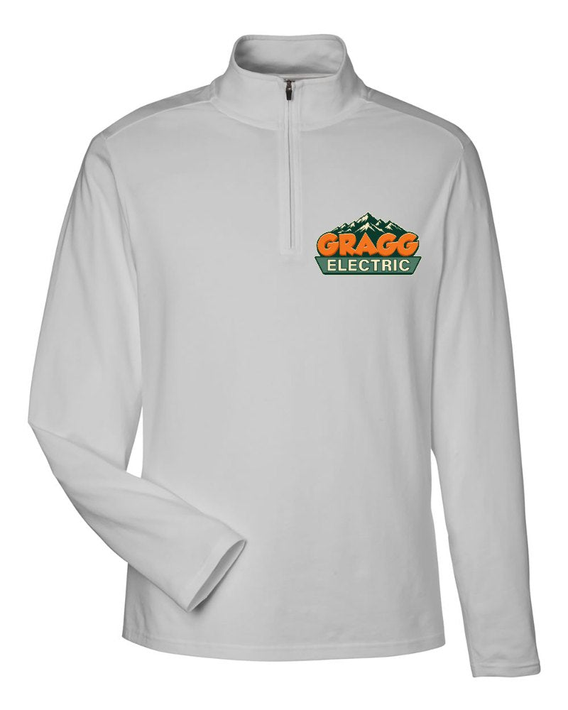 Gragg Electrical Stretch Quarter-Zip in Grey (sample mockup)