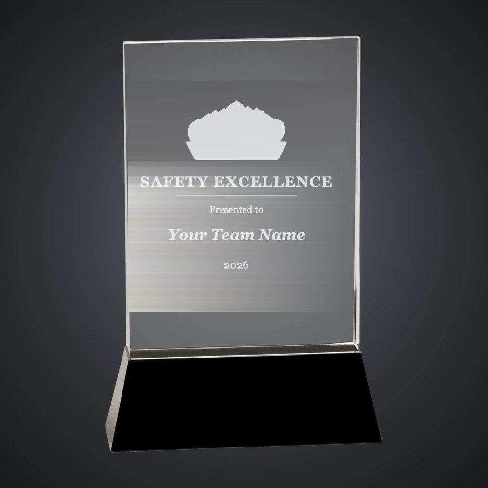 Gragg Electrical Safety Excellence Crystal Award (sample mockup)