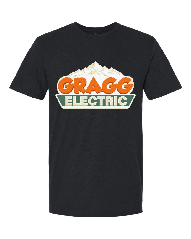 Gragg Electrical Softstyle Tee in Black (sample mockup)