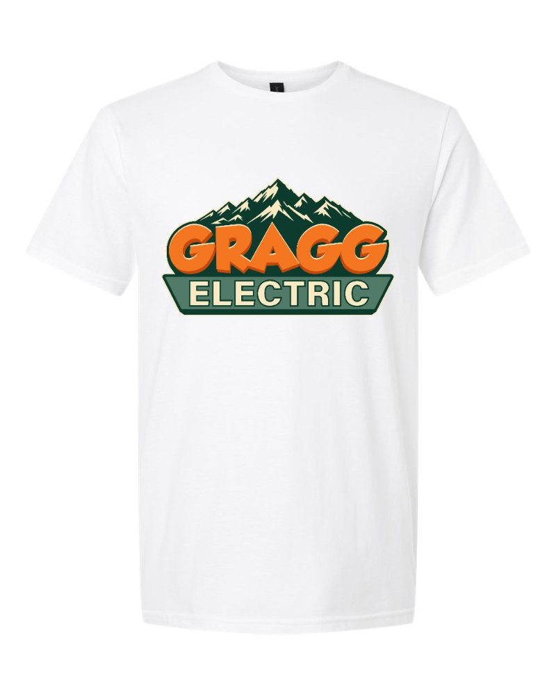 Gragg Electrical Softstyle Tee in White (sample mockup)