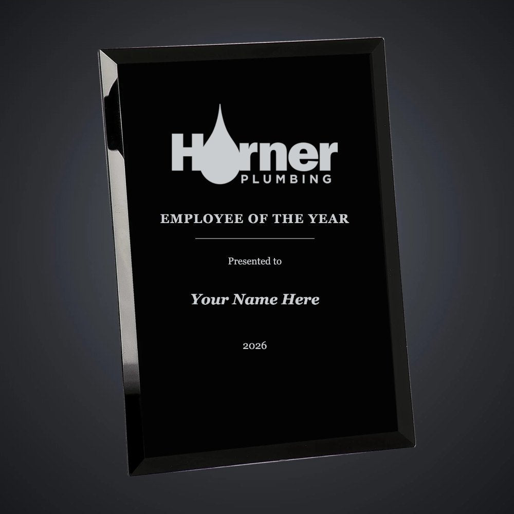 Harner Plumbing Employee of the Year Plaque (sample mockup)