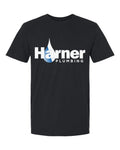 Harner Plumbing Softstyle Tee in Black (sample mockup)