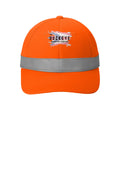 Safety Orange cap with Buckeye Branding logo - sample decoration
