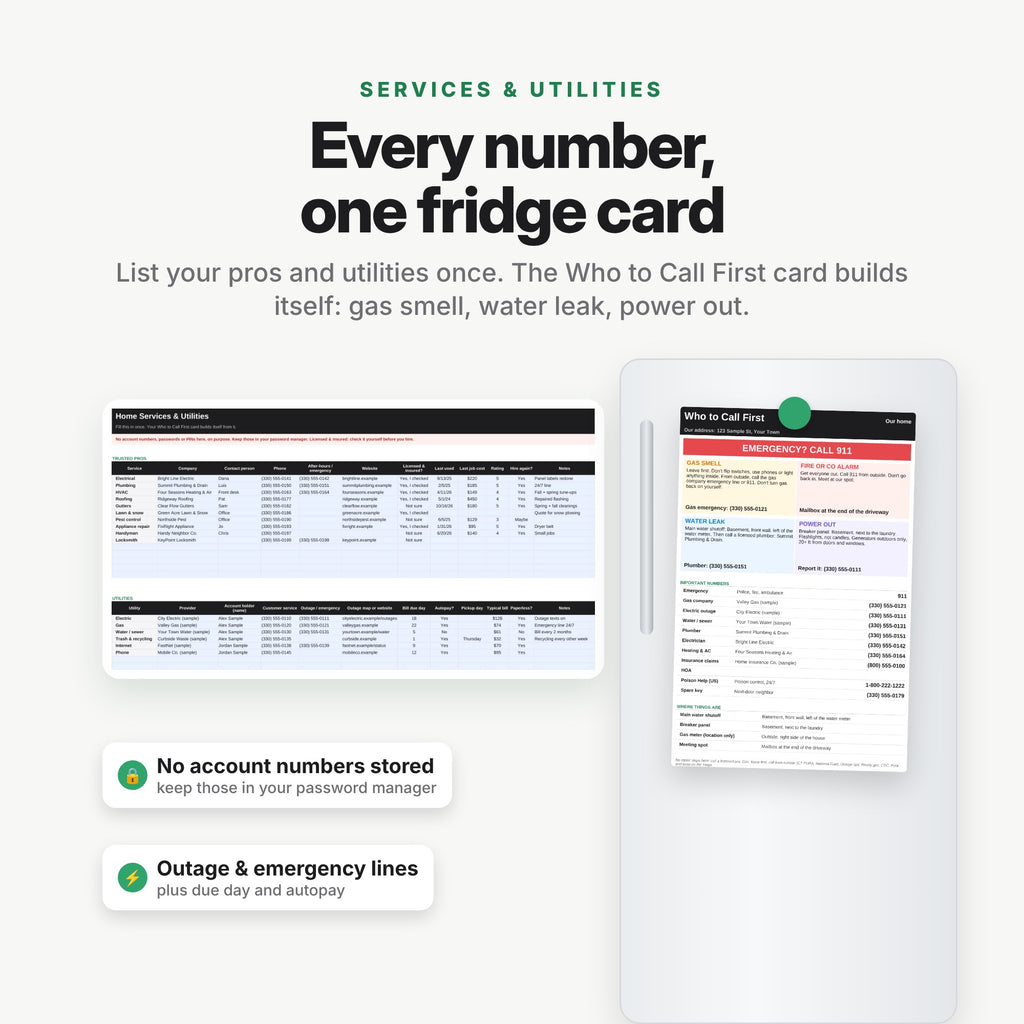 Home Maintenance Planner Spreadsheet (Digital Download) — photo 6