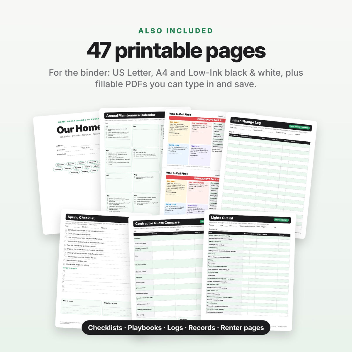 Home Maintenance Planner Spreadsheet (Digital Download) — photo 8