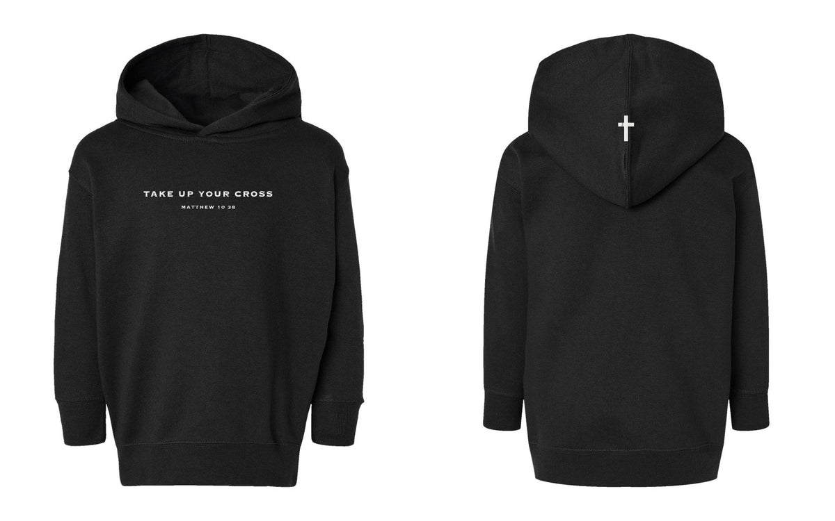 Take Up Your Cross Toddler Hoodie - Black