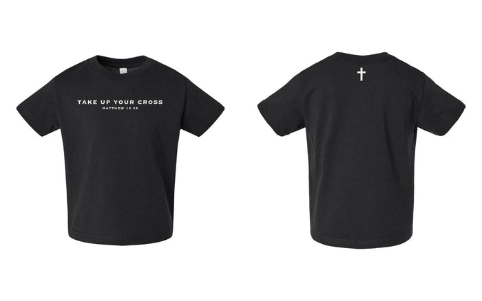 Take Up Your Cross Toddler Tee - Black