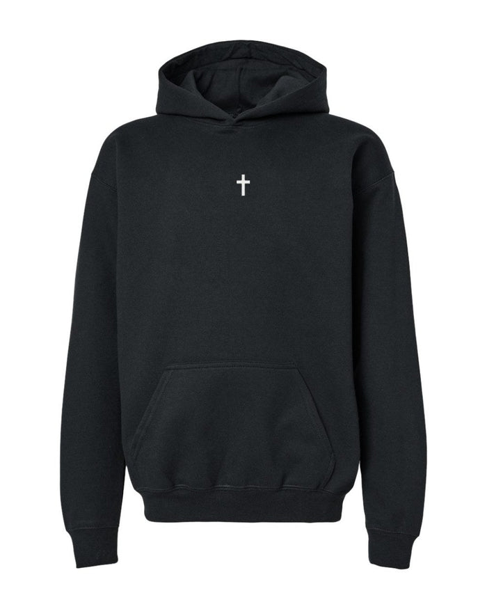 Collar Cross Youth Hoodie - Black