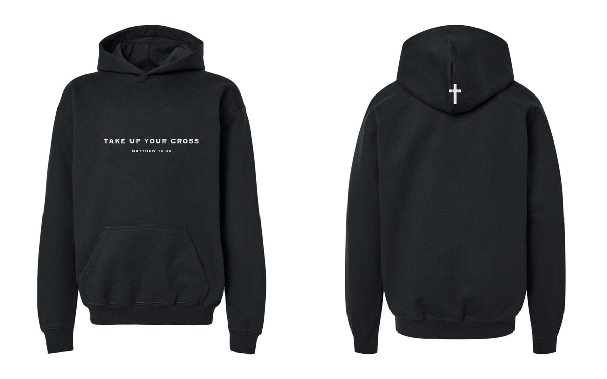 Take Up Your Cross Youth Hoodie - Black
