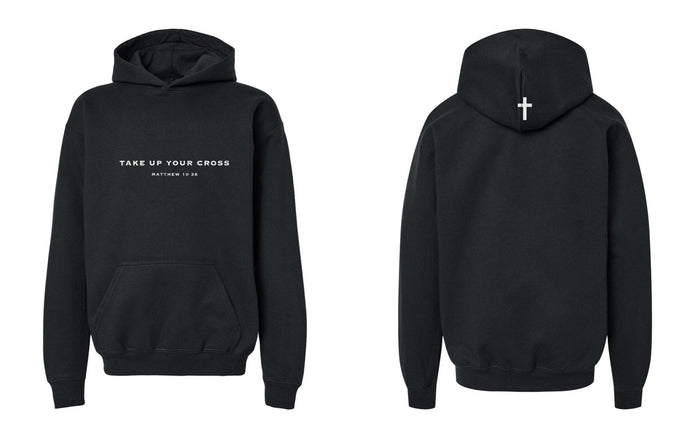 Take Up Your Cross Youth Hoodie - Black