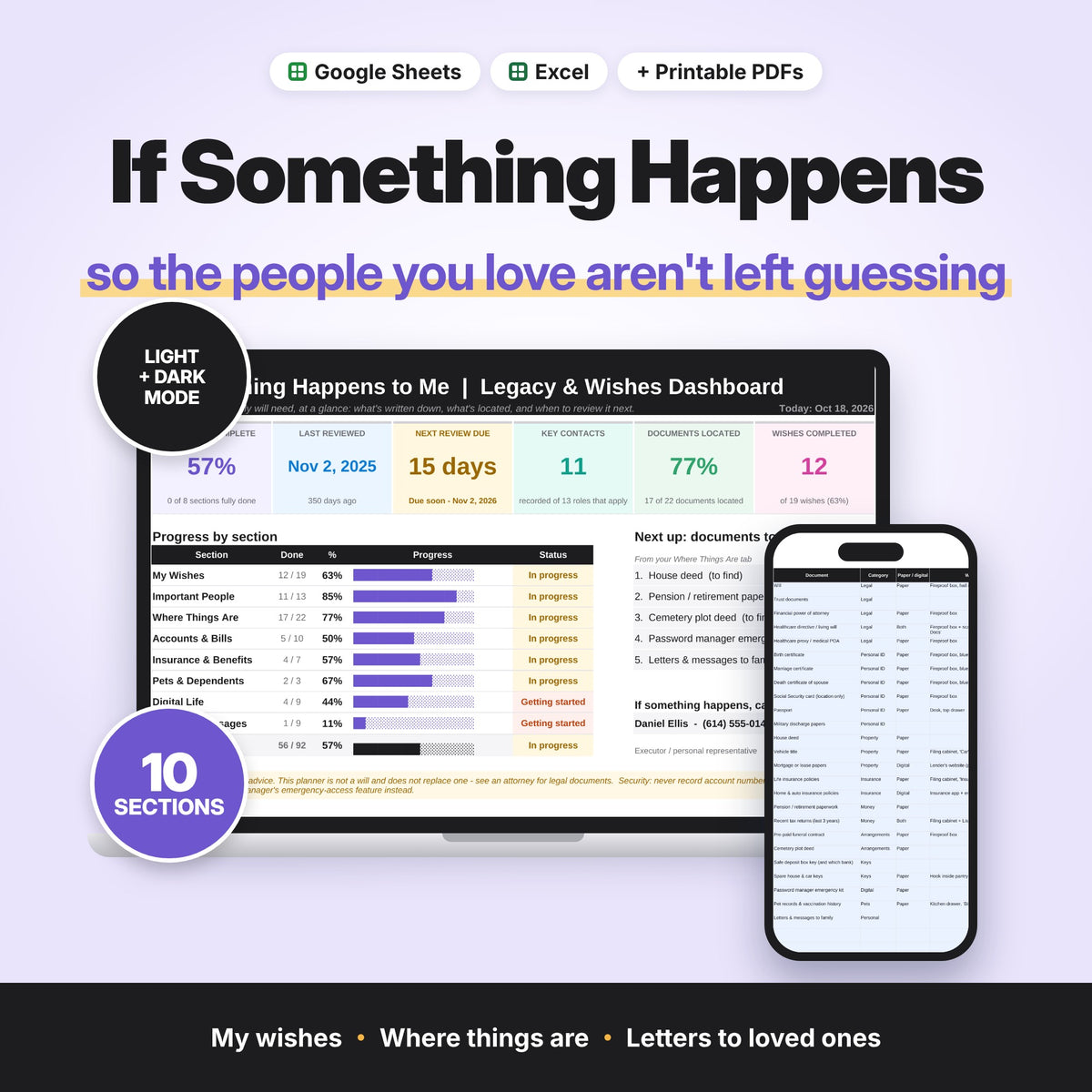 If Something Happens to Me Legacy & Wishes Planner (Digital Download) — photo 1