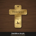 Personalized baptism cross ornament