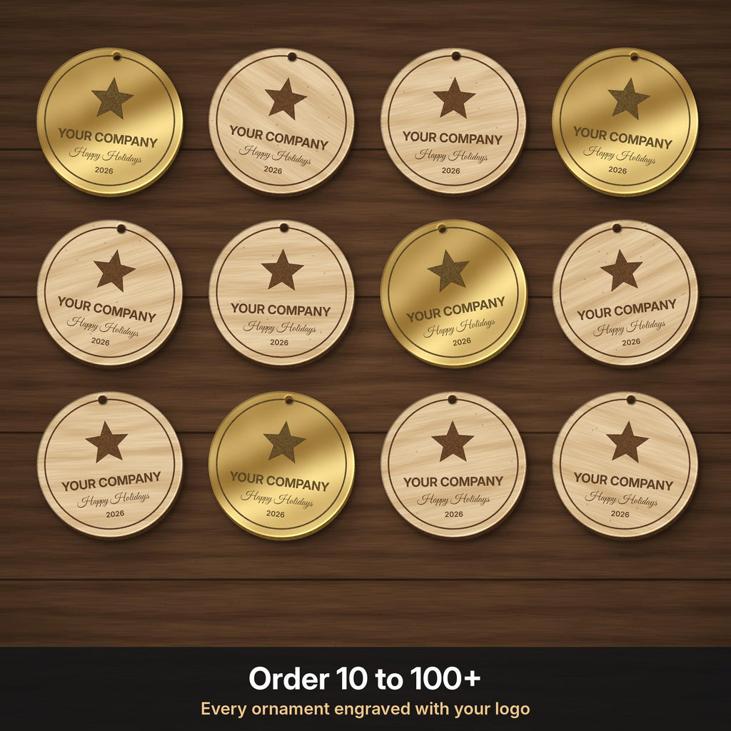 Bulk logo ornaments