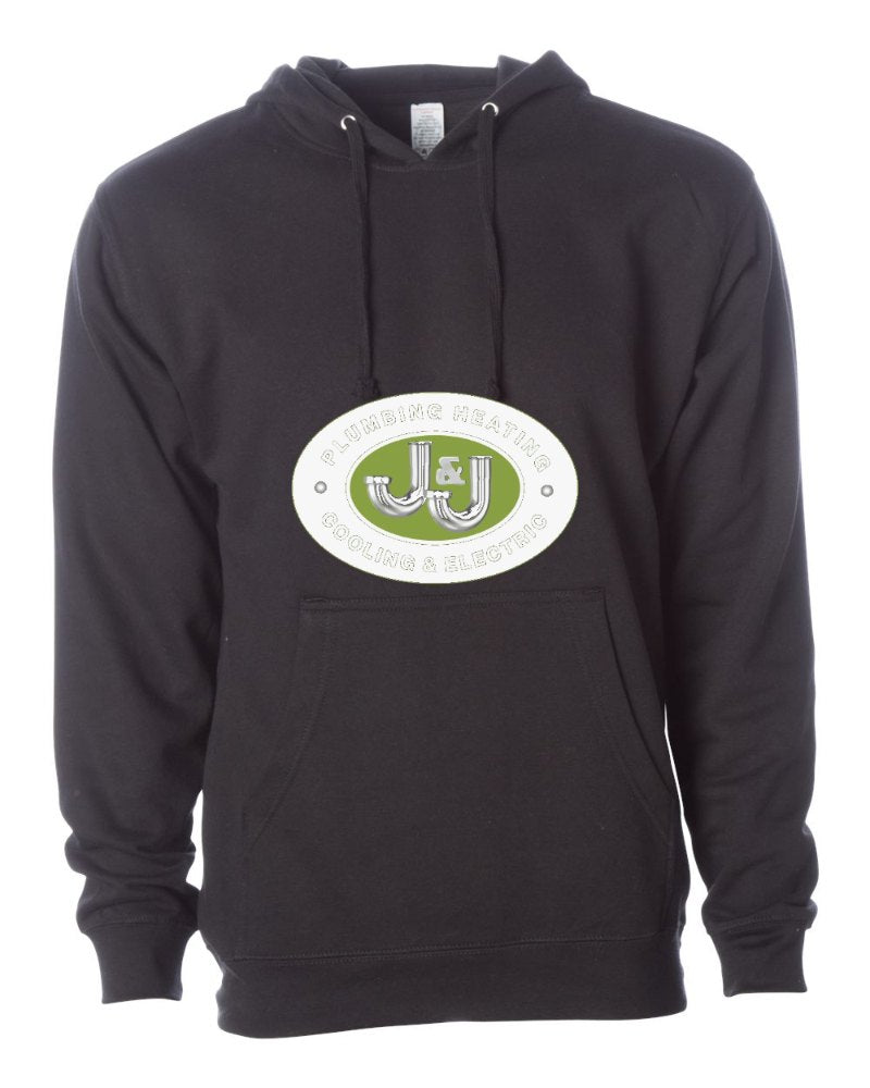 J&J Independent Trading Hoodie in Black (sample mockup)
