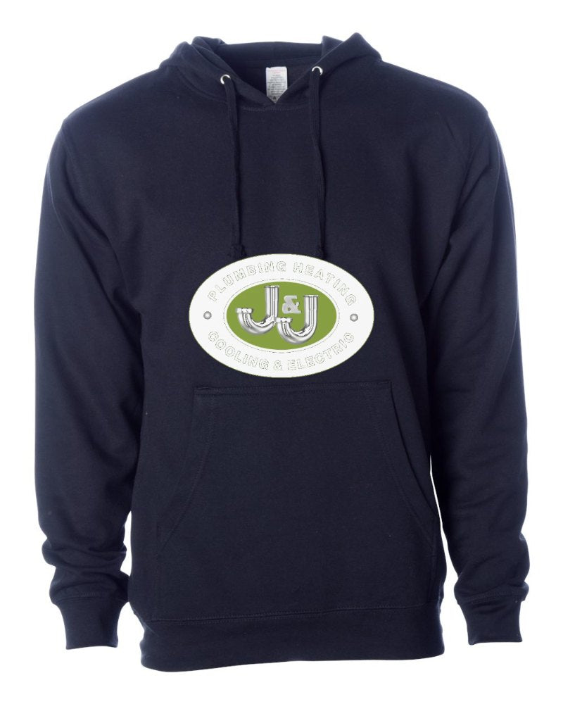 J&J Independent Trading Hoodie in Classic Navy (sample mockup)
