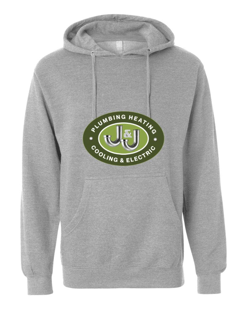 J&J Independent Trading Hoodie in Grey Heather (sample mockup)