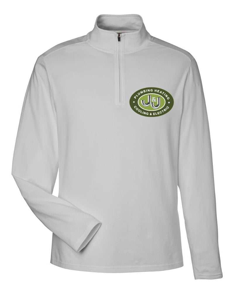 J&J Stretch Quarter-Zip in Grey (sample mockup)