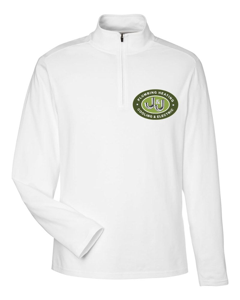 J&J Stretch Quarter-Zip in White (sample mockup)