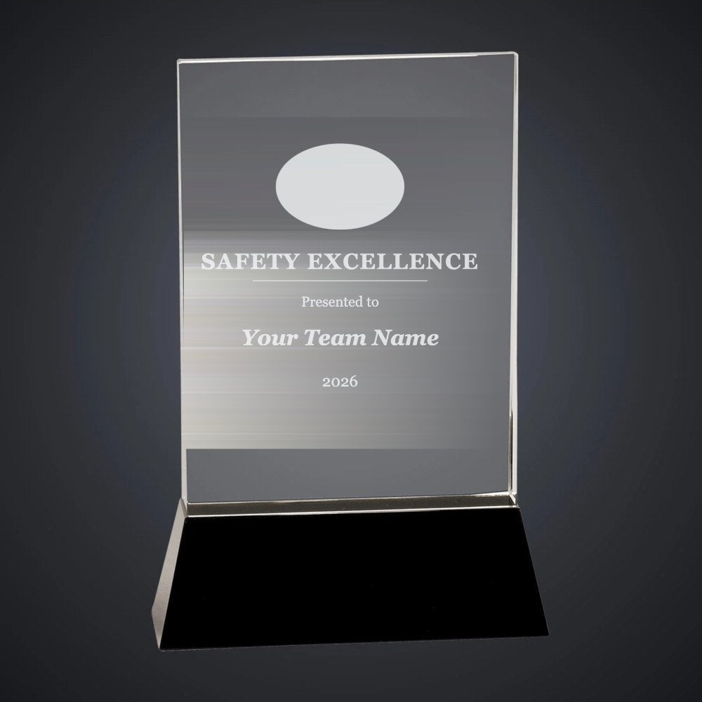 J&J Safety Excellence Crystal Award (sample mockup)