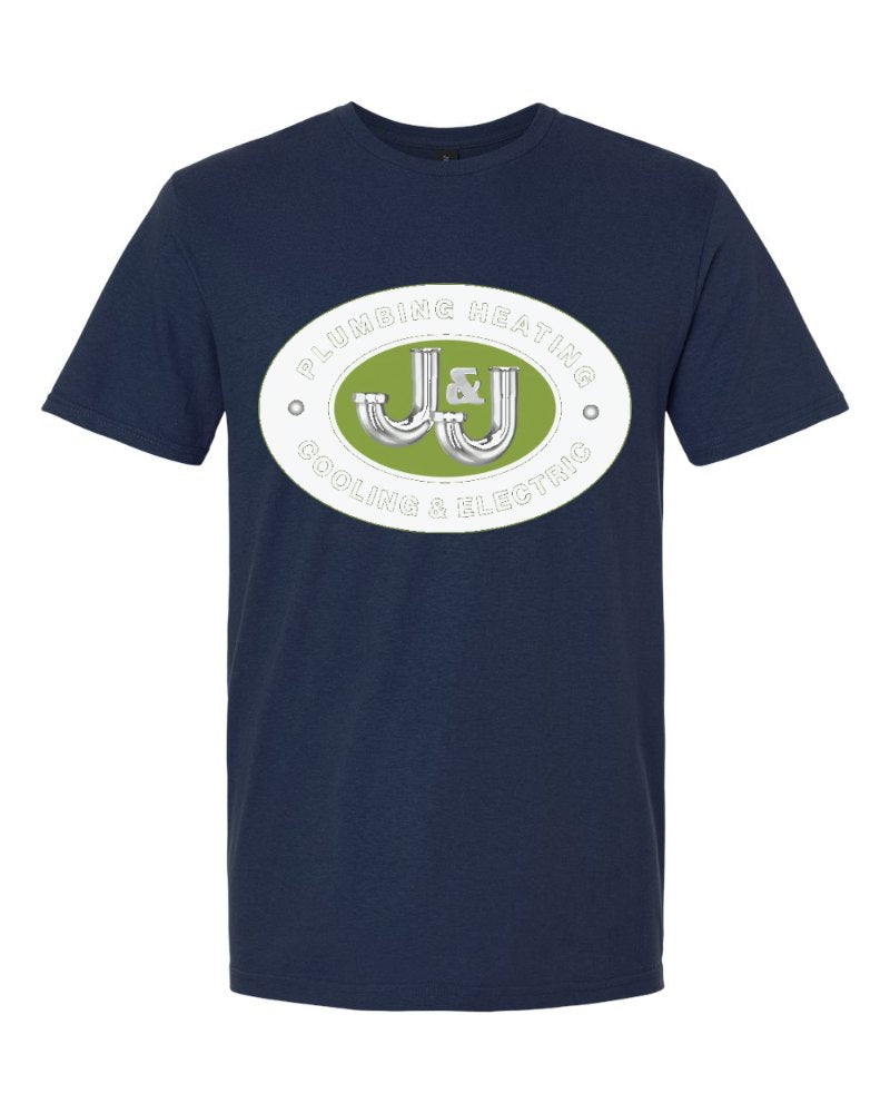 J&J Softstyle Tee in Navy (sample mockup)