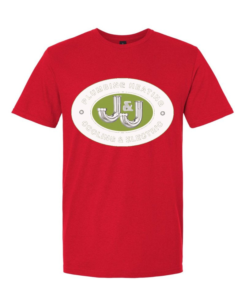 J&J Softstyle Tee in Red (sample mockup)