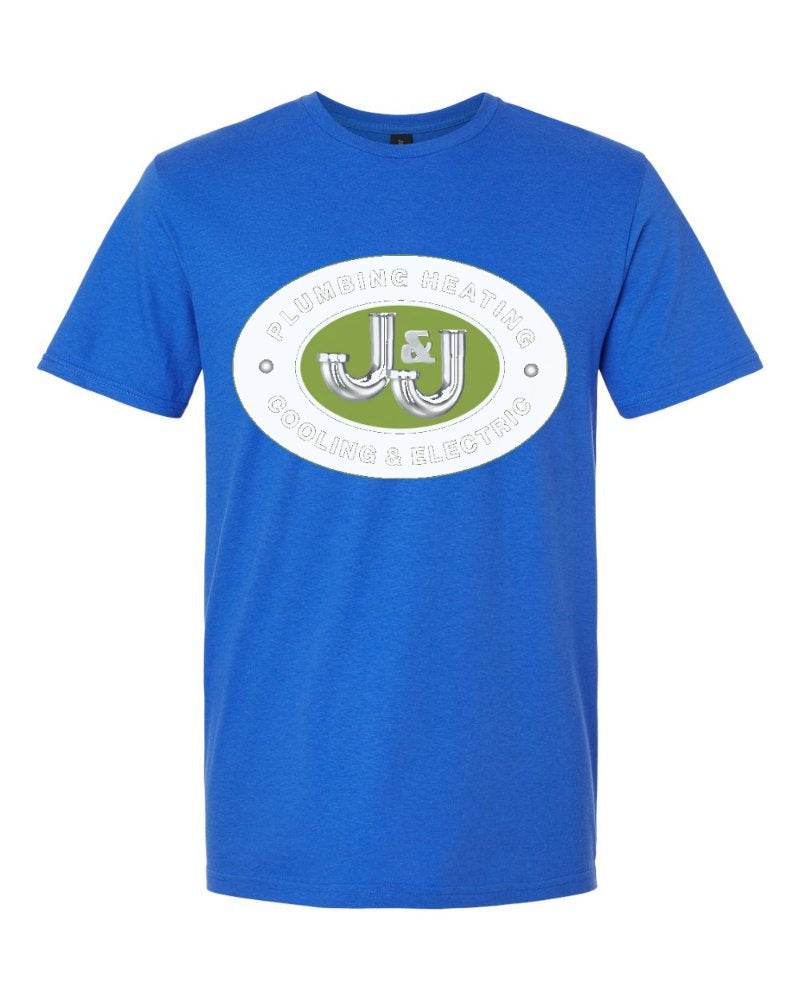 J&J Softstyle Tee in Royal (sample mockup)