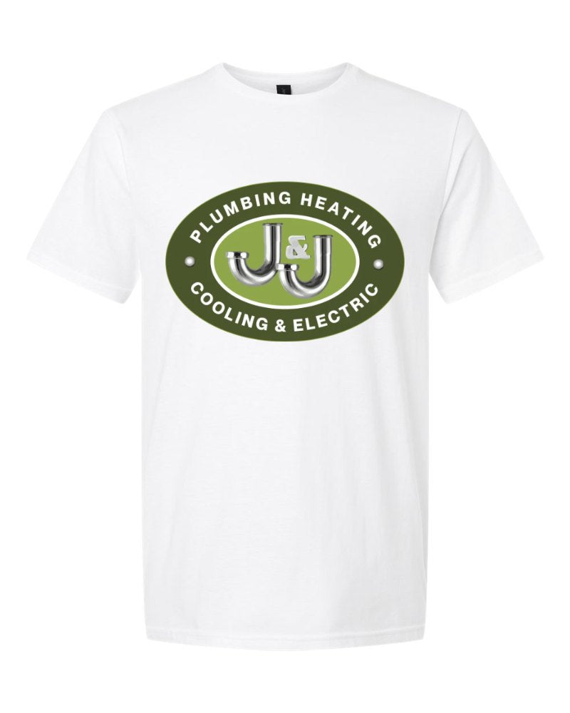 J&J Softstyle Tee in White (sample mockup)