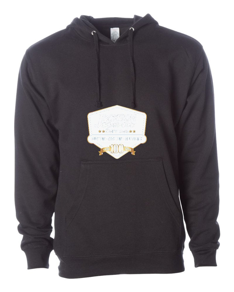 Jackson Comfort Independent Trading Hoodie in Black (sample mockup)