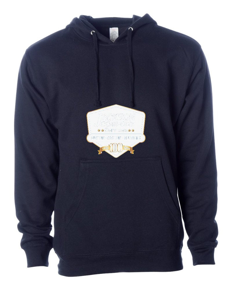 Jackson Comfort Independent Trading Hoodie in Classic Navy (sample mockup)