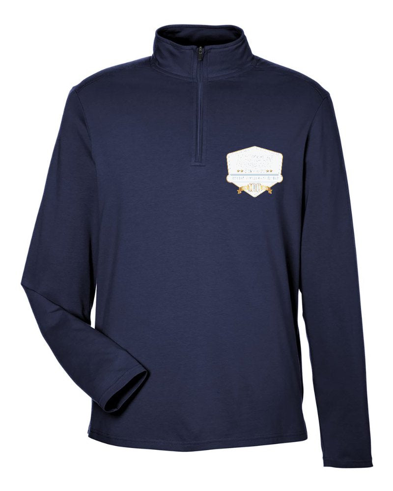 Jackson Comfort Stretch Quarter-Zip in Navy (sample mockup)