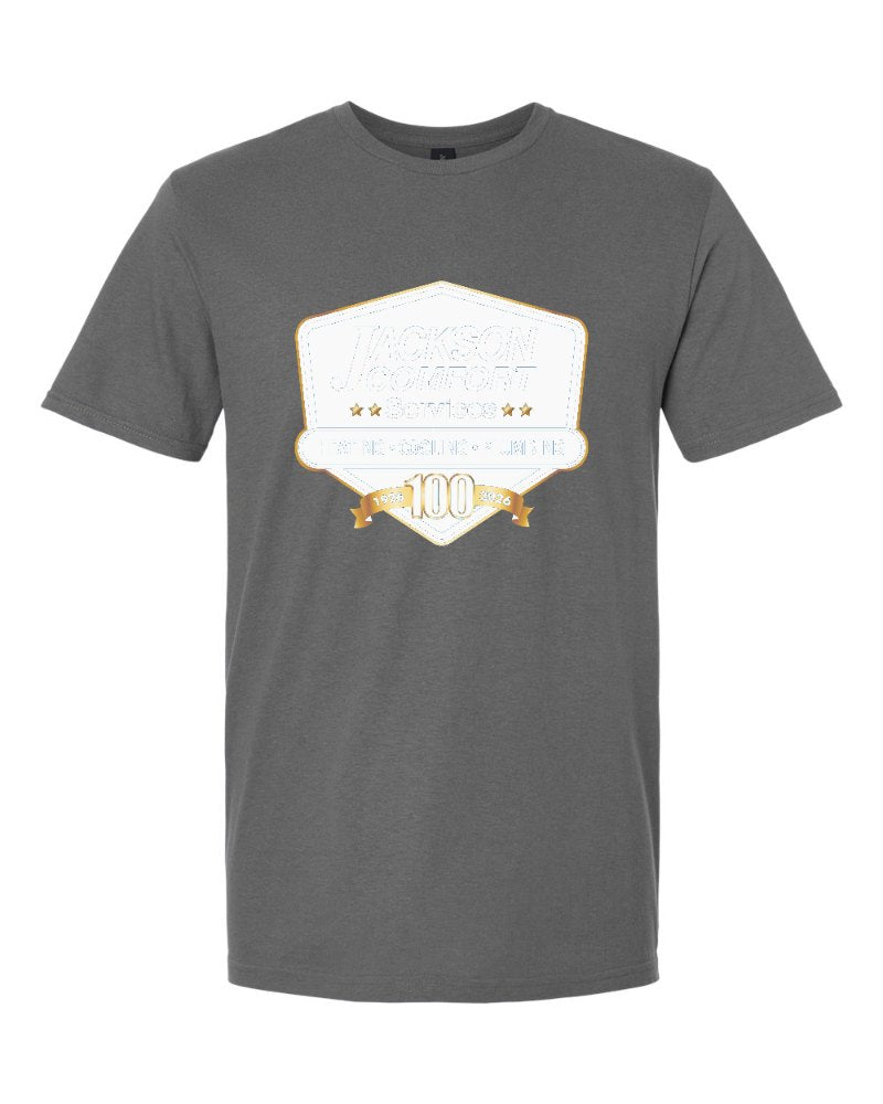 Jackson Comfort Softstyle Tee in Charcoal (sample mockup)